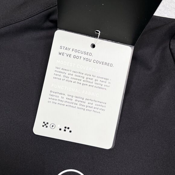 Veil Spark Half Zip Pullover Tunic Womens Medium M Black Workout Performance NWT - Picture 10 of 14